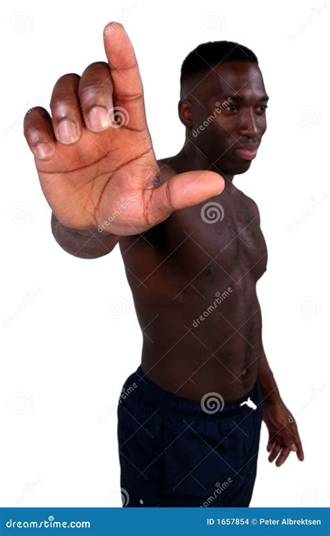 Black Guy Showing Hand Stock Images - Image: 1657854