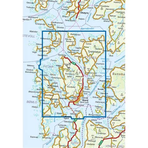 Stord Fitjar DNT hiking map 1:50 000 I Norway's largest map store