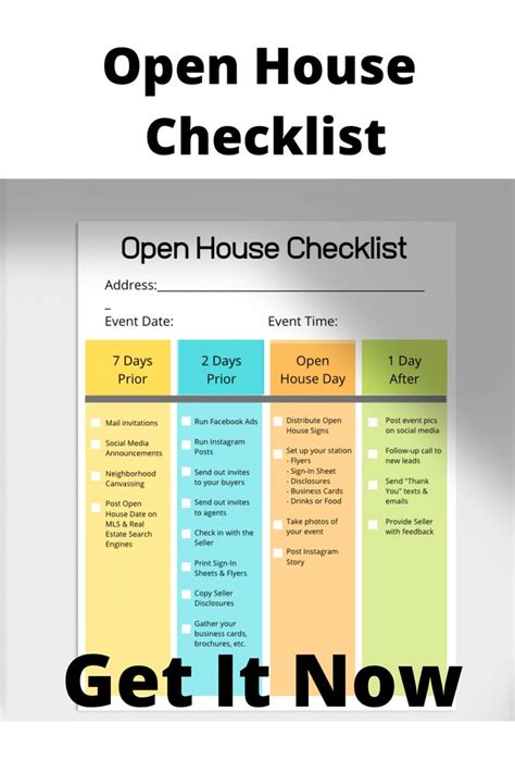 Open House Checklist Real Estate Planner Printable to Do List Interactive PDF Live PDF - Etsy ...