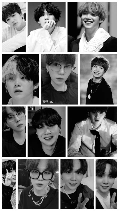 Bts Black And White, Black And White Stickers, Bts Aesthetic Wallpaper ...