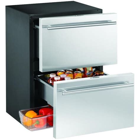 U-Line 5.0 Cu. Ft. Compact Drawer Refrigerator / Freezer / Ice Maker - Stainless Steel ...