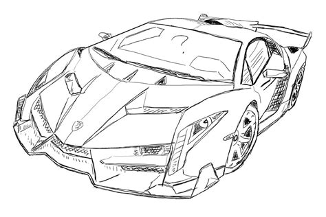 Lamborghini Car Drawing at GetDrawings | Free download