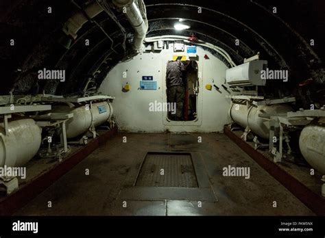 Interior of the North Korean submarine, Warship Pavilion at Gangneung Stock Photo, Royalty Free ...