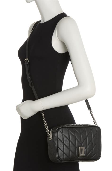 Karl Lagerfeld Lafayette Quilted Crossbody Bag in Black | Lyst