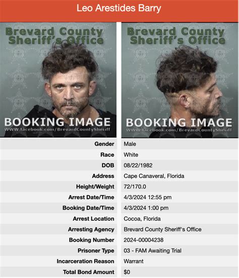 Recent Jail Mugshots in Brevard County Florida