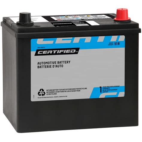 Certified Group Size 51R Battery, 410 CCA | Canadian Tire