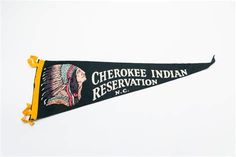 Vintage Cherokee Indian Reservation North Carolina Souvenir Felt Pennant - Etsy