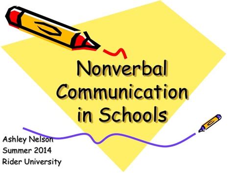 Nonverbal Communication in Schools