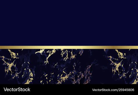 Dark blue marble background with gold Royalty Free Vector