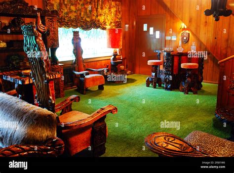 The Famous Jungle Room at Graceland, Home of singer and entertainer ...