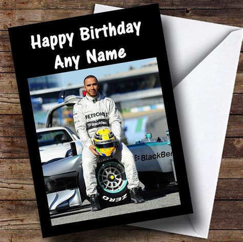 Lewis Hamilton Mercedes Personalised Birthday Card - The Card Zoo