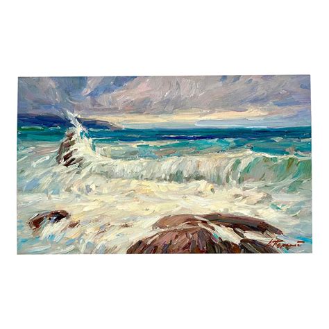 Original Impressionist Seascape Painting | Chairish