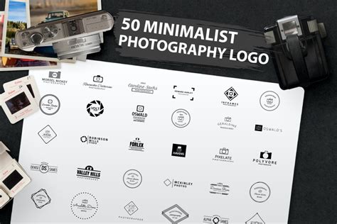 50 Minimalist Photography Logos Bundle – UISUM