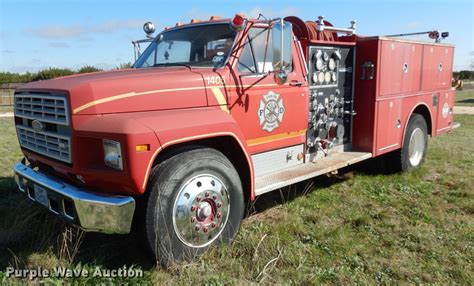 1985 Ford F800 pumper fire truck in Hico, TX | Item DM2890 sold | Purple Wave