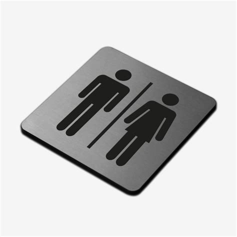 Restroom Sign Metal Metal Bathroom Sign Pictogram - Etsy