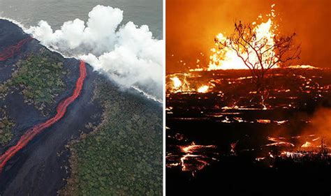 Hawaii volcano webcam: WATCH as experts says lava could hit power plant ...