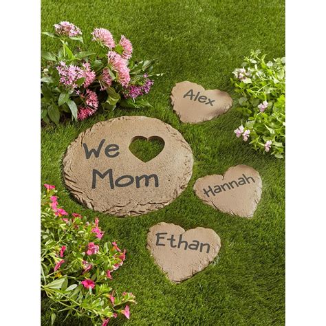 Personalized Garden Heart and 12" Circle Stepping Stone - Walmart.com - Walmart.com