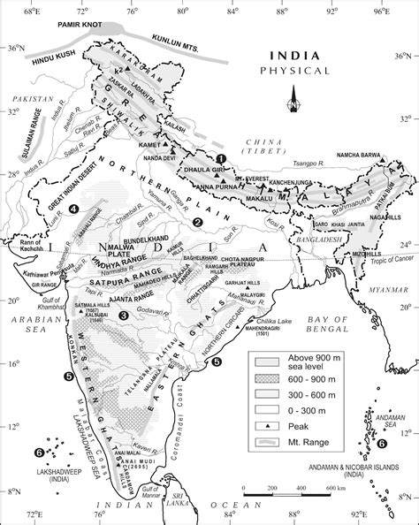 UPSC general studies and current affairs 2015: Physical Features Map of India