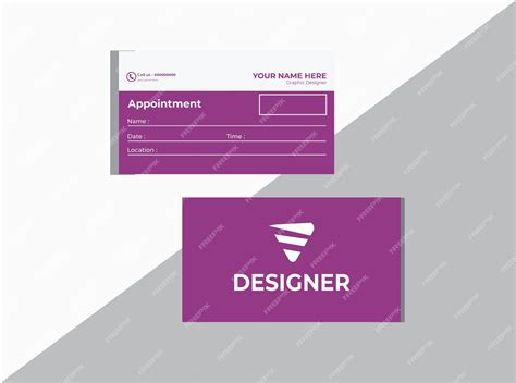 Premium Vector | Appointment reminder card professional concept design