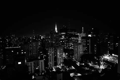 City Night Background Black And White