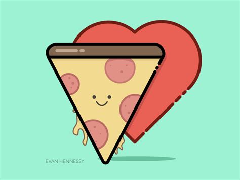 Pizza Love by Evan Hennessy on Dribbble