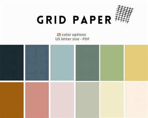 25 Colorful Grid Note Templates Graph Paper Templates iPad Digital Note ...