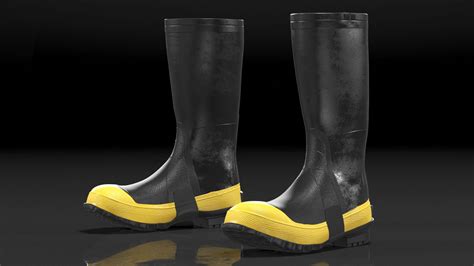 Waterproof Rubber Boots for Work 3D Model $39 - .3ds .blend .c4d .fbx ...