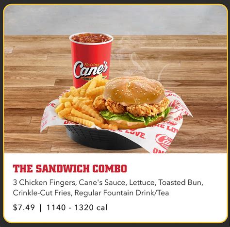 Raising Cane's Chicken Fingers Bellevue, NE Menu (Updated: March 2023)