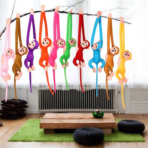 Hot Animal Stuffed Toy 60cm Hanging Long Arm Monkey Cute Colorful Baby Doll Kids Gift Home ...