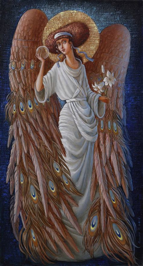 Archangel Gabriel by Natalia Poleva Painting by Roman Polevoy | Saatchi Art