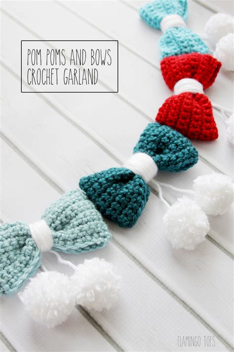 Pom Poms and Bows Crochet Garland | Flamingo Toes | Bloglovin’