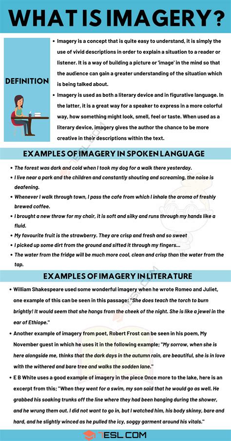 Imagery: Definition and Useful Examples of Imagery in Speech and Literature • 7ESL