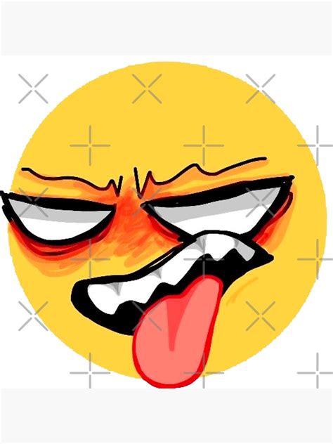 "Angry Cursed Emoji TikTok MEME Face" Photographic Print for Sale by ...