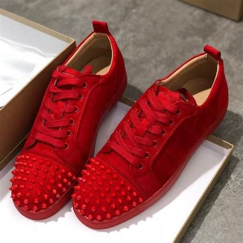 Top Designer Sneakers Red Bottom Shoe Low Cut Suede Spike Luxury Shoes For Men And Women Shoes ...