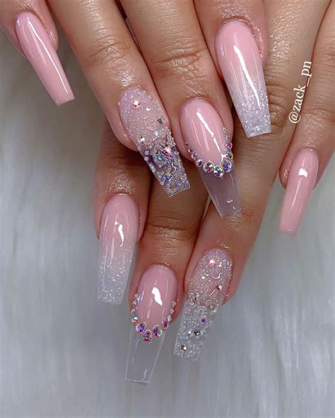 51+ Pretty Crystal Nails Art Designs in Summer 2019 | Romantic nails, Crystal nails, Sunflower nails