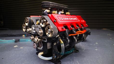 Mini V8 Nitro RC Model Engine Hits 10500 RPM