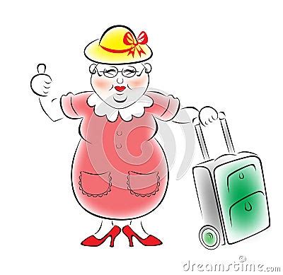 Grandma Goes To Travel. Stock Photography - Image: 25106452