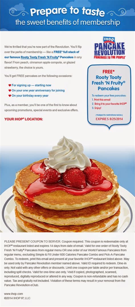 New 2014 iHop printable coupon ~ iHop Coupons