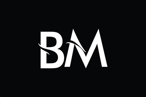 BM Monogram Logo Design By Vectorseller | TheHungryJPEG