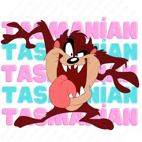 Tasmanian Devil Png, Tasmanian Devil Clipart, Named Background, Transparent Design, Instant ...