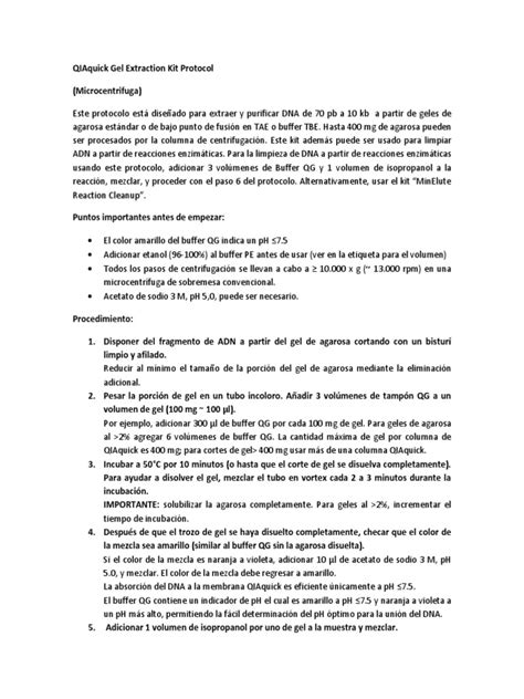 QIAquick Gel Extraction Kit Protocol | Buffer Solution | Dna Sequencing