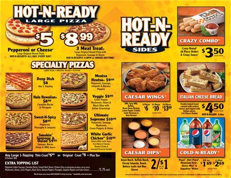 Little Caesars - Burnsville, MN | Pizza menu, Pizza special, Food