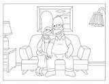 The Simpsons Coloring Pages Png For  sketch template