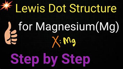 Mg Lewis Structure||Lewis Dot Structure for Magnesium(Mg)||Lewis ...