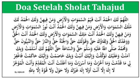 Doa Sholat Tahajud Pendek - Homecare24