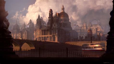 Download Dome Building Victorian Fantasy City HD Wallpaper by Pablo Carpio