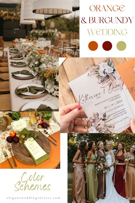 10 Stunning Color Schemes for Your Burnt Orange and Burgundy Wedding 2023 ...