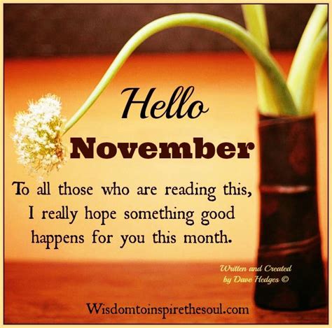 Hello November Pictures, Photos, and Images for Facebook, Tumblr, Pinterest, and Twitter