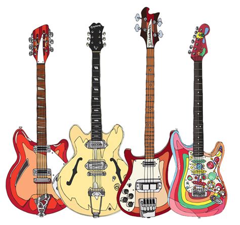 Beatles Guitars - all of them! - :: Behance