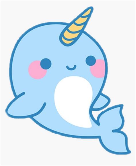 Cute Cartoon Narwhal Clipart , Png Download - Cute Cartoon Narwhal ...